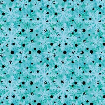 Christmas ice scribble seamless snowflakes pattern for wrapping paper and f.. Illustrazione stock