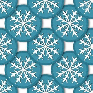 Christmas ice scribble seamless snowflakes pattern for wrapping paper and f.. Illustrazione stock