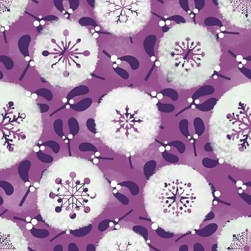 Christmas ice scribble seamless snowflakes pattern for wrapping paper and f.. 库存插图