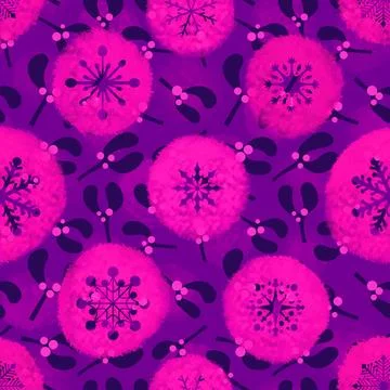Christmas ice scribble seamless snowflakes pattern for wrapping paper and f.. 库存插图