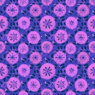 Christmas ice scribble seamless snowflakes pattern for wrapping paper and f.. Illustrazione stock