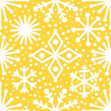 Christmas ice scribble seamless snowflakes pattern for wrapping paper and f.. Illustrazione stock