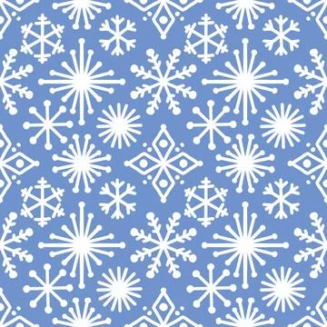 Christmas ice scribble seamless snowflakes pattern for wrapping paper and f.. イラスト素材