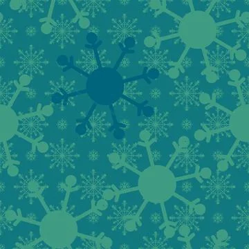 Christmas ice scribble seamless snowflakes pattern for wrapping paper and f.. 스톡 일러스트