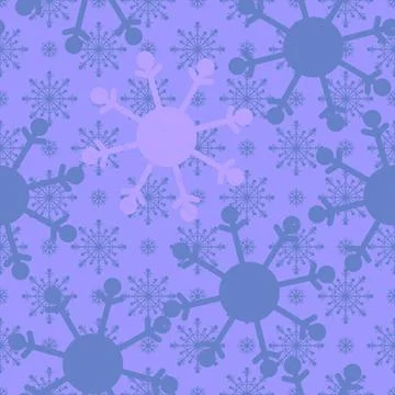 Christmas ice scribble seamless snowflakes pattern for wrapping paper and f.. イラスト素材