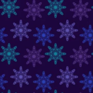 Christmas ice scribble seamless snowflakes pattern for wrapping paper and f.. 스톡 일러스트