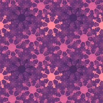 Christmas ice scribble seamless snowflakes pattern for wrapping paper and f.. Illustrazione stock