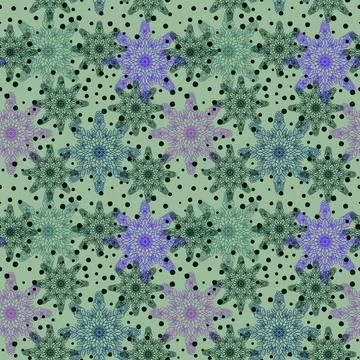 Christmas ice scribble seamless snowflakes pattern for wrapping paper and f.. Illustrazione stock