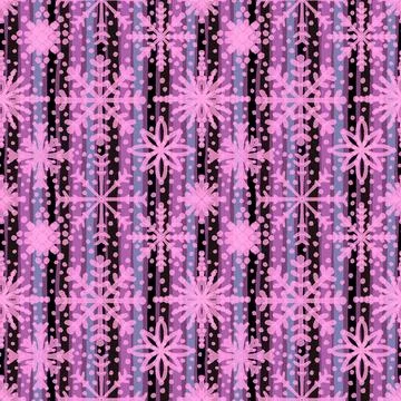 Christmas ice scribble seamless snowflakes pattern for wrapping paper and f.. Illustrazione stock