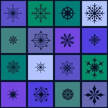Christmas ice scribble seamless snowflakes pattern for wrapping paper and f.. Illustrazione stock