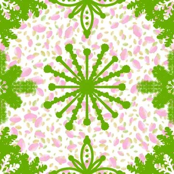 Christmas ice scribble seamless snowflakes pattern for wrapping paper and f.. Illustrazione stock