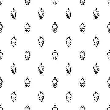 Christmas icicle bauble seamless pattern holiday decoration Stock Illustration