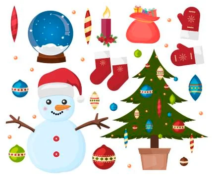 Christmas icon collection Stock Illustration