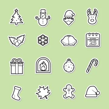 Christmas icon Stock Illustration