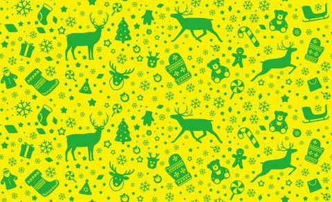 Christmas icon seamless pattern, vector illustration Stock Illustration