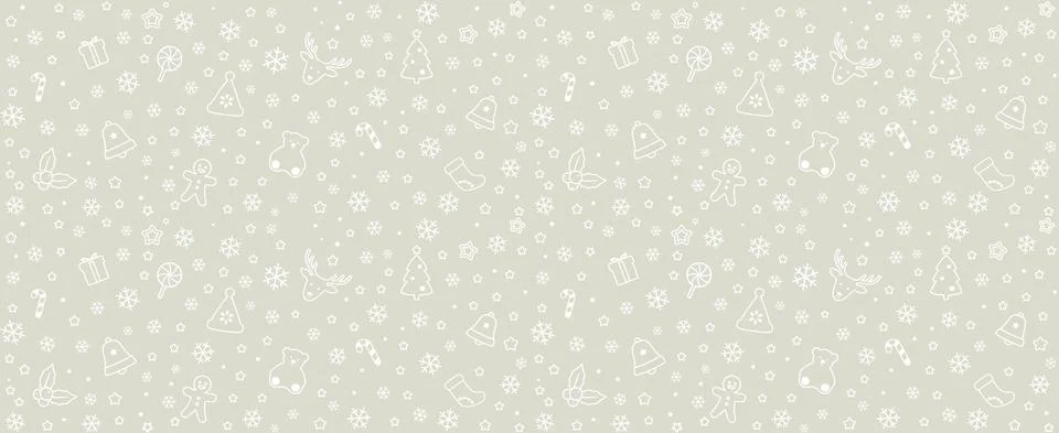 Christmas icon seamless pattern, vector illustration Stock Illustration