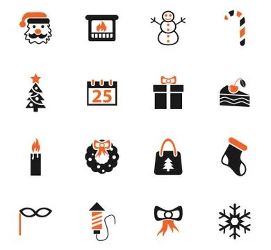 Christmas icon set Stock Illustration