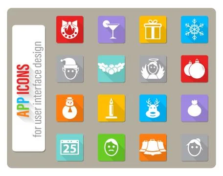 Christmas icon set Stock Illustration