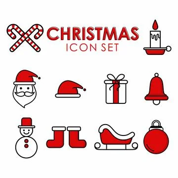 CHRISTMAS ICON SET Stock Illustration