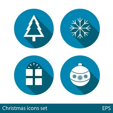 Christmas icon set Illustrazione stock