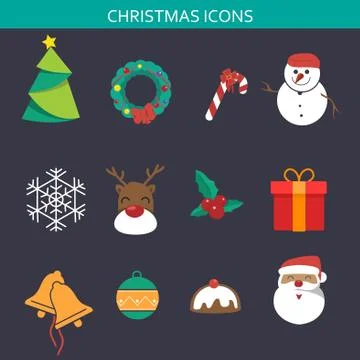 Christmas Icon Sets Stock Illustration