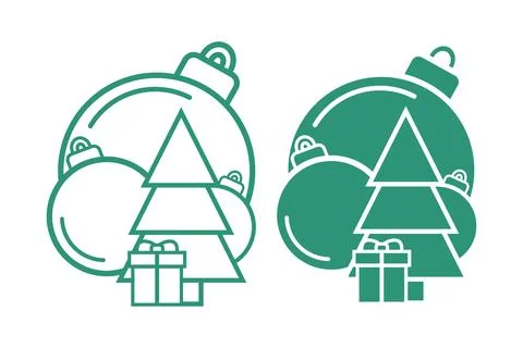 Christmas icon. Vector illustration. Flat style element. 스톡 일러스트