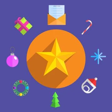 Christmas icons, elements and illustrations Stock Illustration