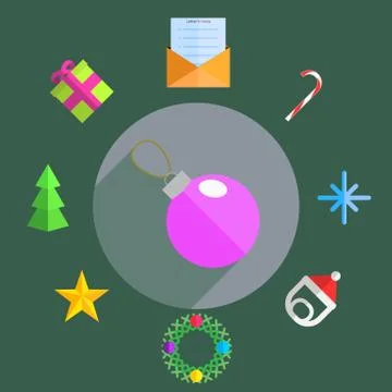 Christmas icons, elements and illustrations Stock Illustration