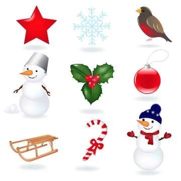 Christmas icons Stock Illustration