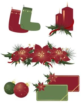 Christmas icons Stock Illustration
