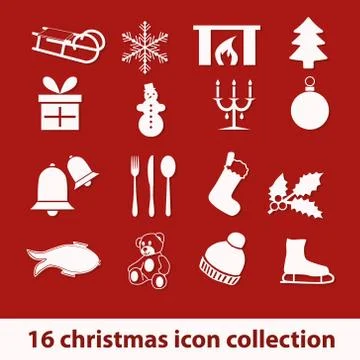 Christmas icons Stock Illustration