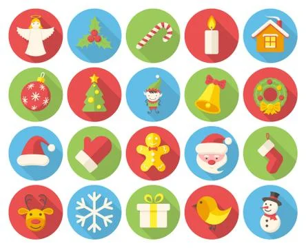 Christmas icons Stock Illustration