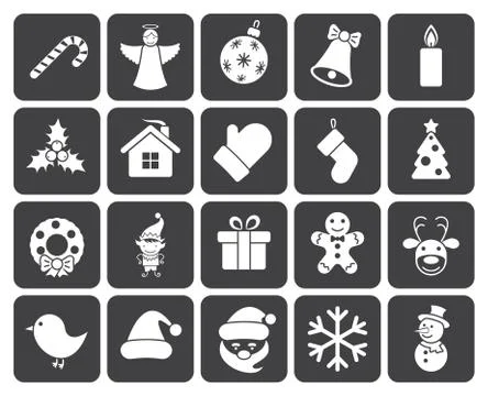 Christmas icons Stock Illustration