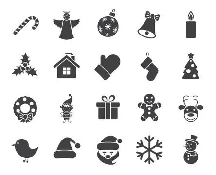 Christmas icons Stock Illustration