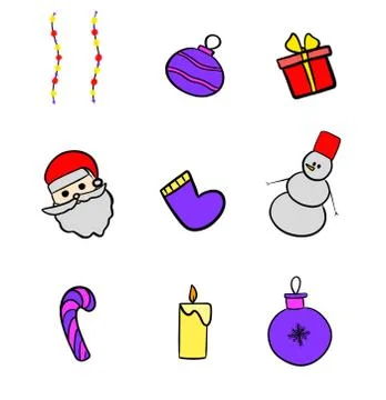 Christmas icons Stockillustratie
