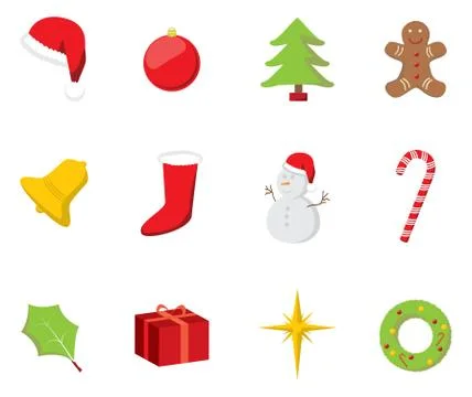 Christmas Icons Stock Photos