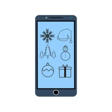 Christmas Icons, Vector Stock Illustration