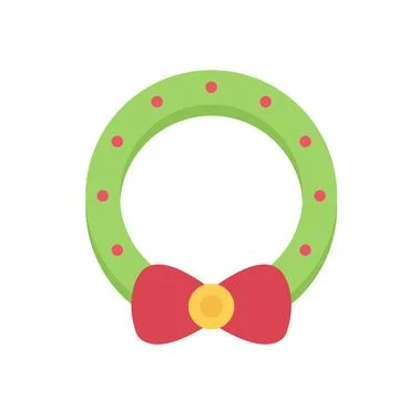 The christmas icons , wreath Stock Illustration