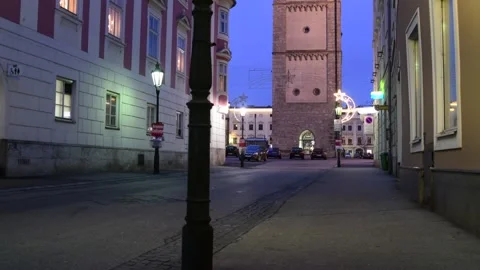 Christmas illumination in enns 库存影片 145346310