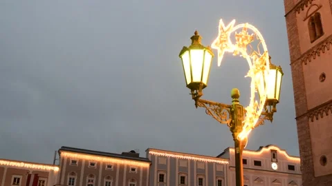 Christmas illumination in enns Stock Footage 145346921