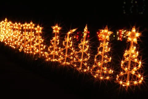 Christmas illuminations Stock Photos