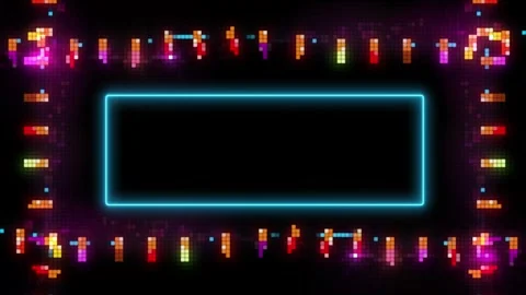 Christmas impact lights triangle vignette on black background. Opener Stock Footage 281541971