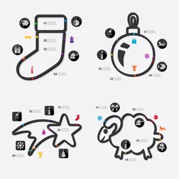Christmas infographic Stock Illustration