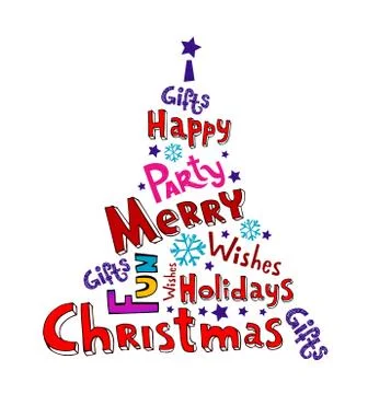 Christmas inscriptions. Stock Illustration