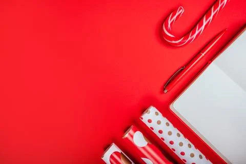 Christmas inspired flatlay Stock Photos
