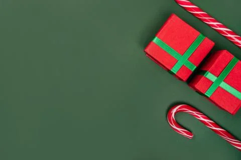 Christmas inspired flatlay Stock Photos