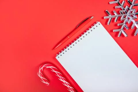 Christmas inspired flatlay Stock Photos