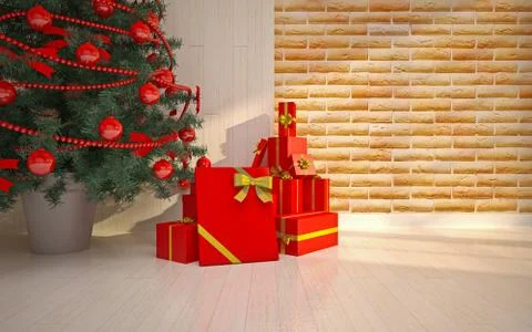 Christmas  interior details Stock Illustration
