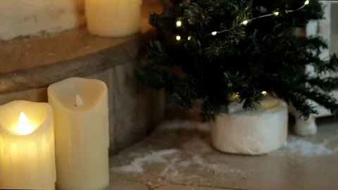 Christmas interior in a restaurant. Stock Footage 88798134