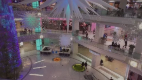 Christmas Interior, Shoping Mall Stock Footage 166169464